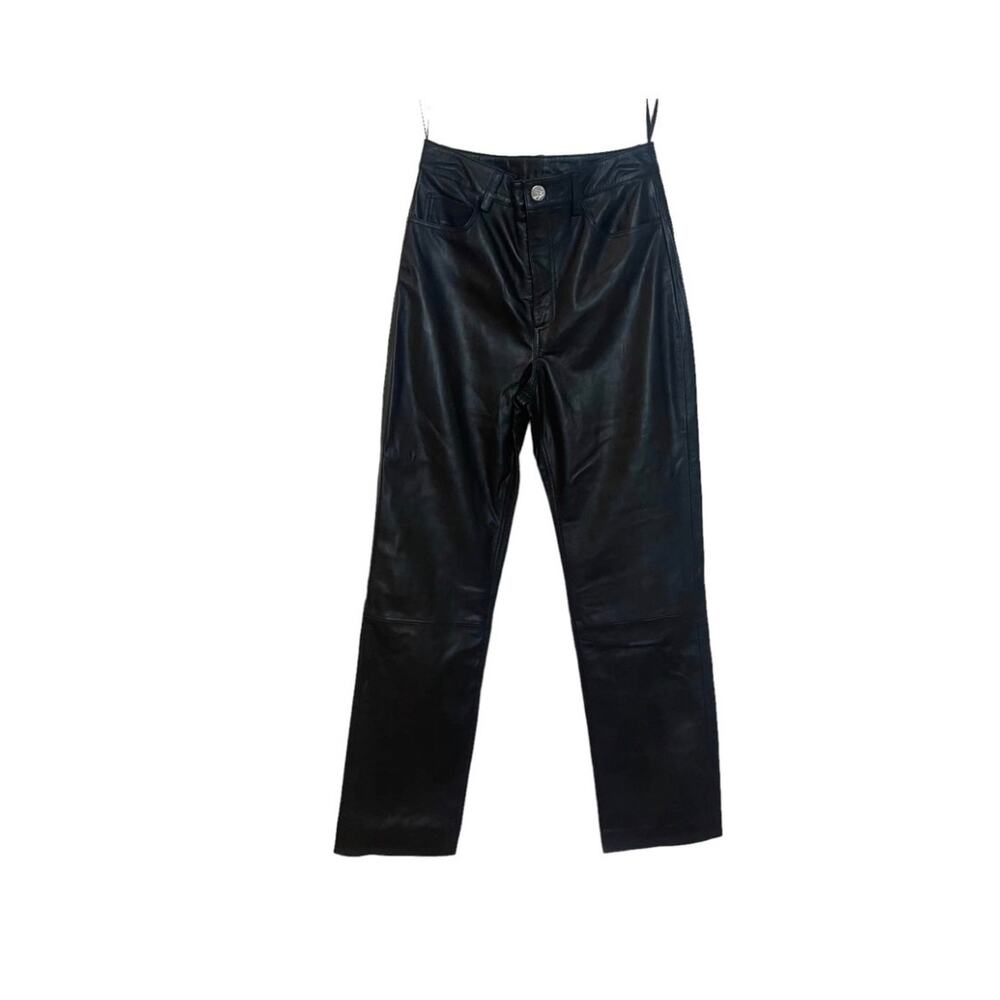 Remain Straight Leg Genuine Leather Lynn Pants Black Size 0/32 NWT - Picture 8 of 11